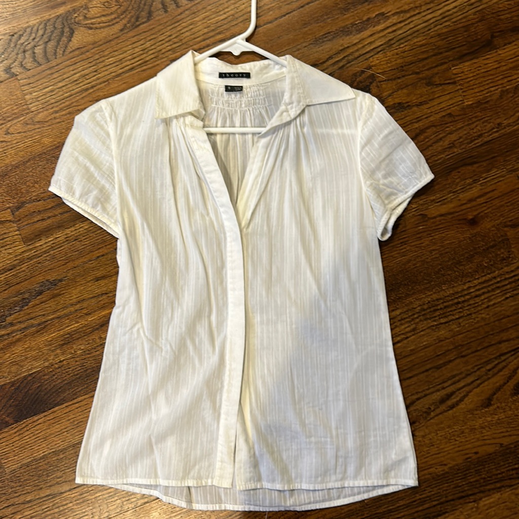 Theory White Button Down